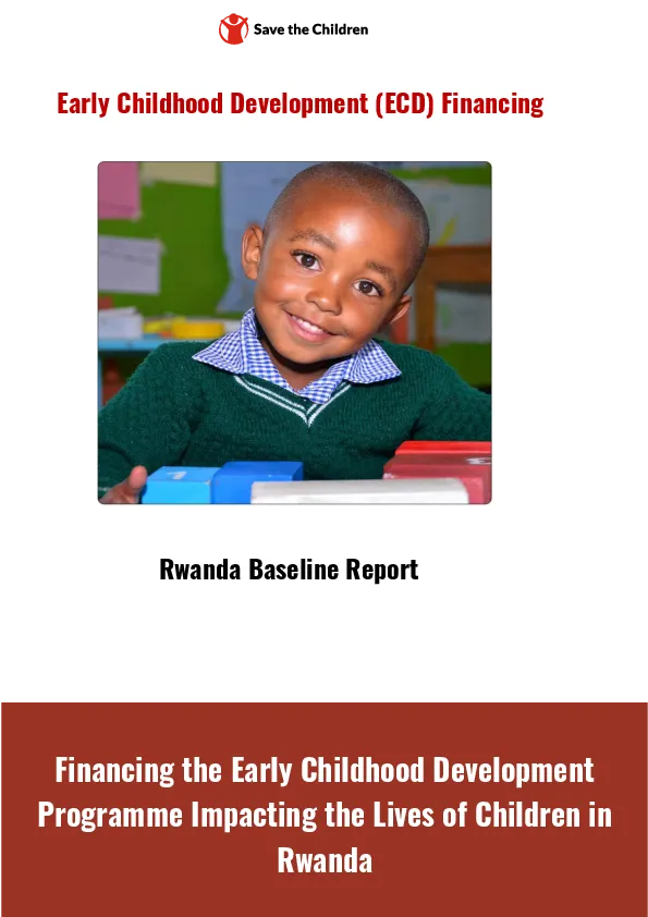Early Childhood Development (ECD) Financing: Rwanda baseline report