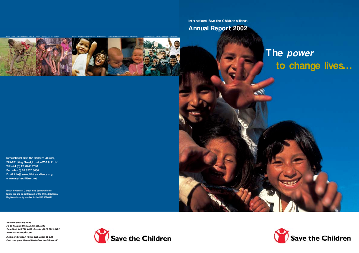 Annual Report 2002. International Save the Children Alliance