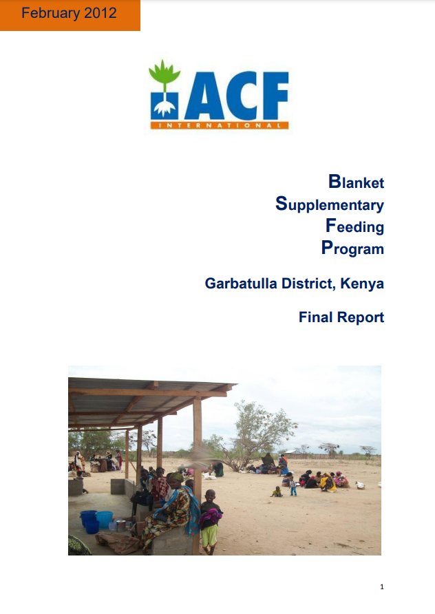 Blanket supplementary feeding program