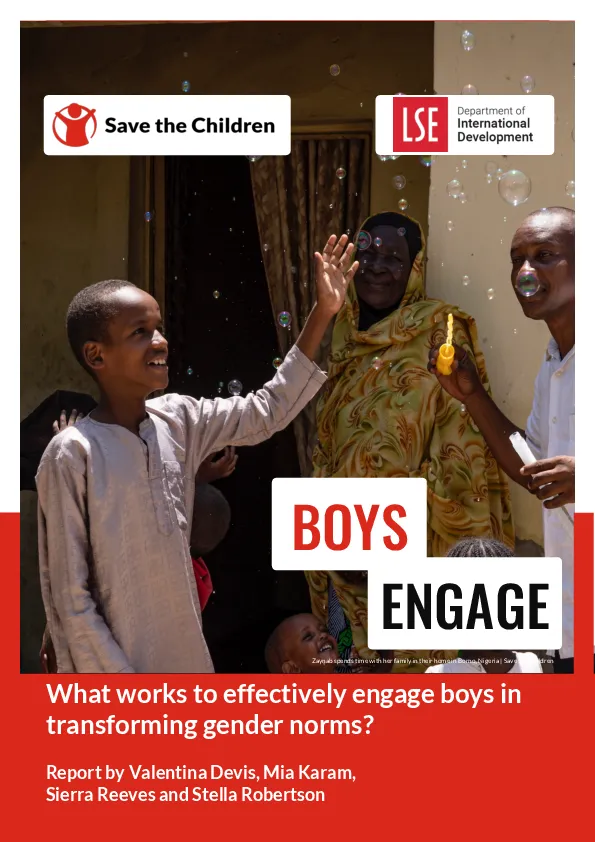 Boys Engage: What works to effectively engage boys in transforming gender norms
