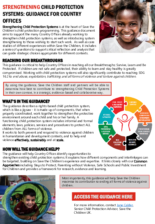Strengthening Child Protection Systems: Guidance for Country Offices ...