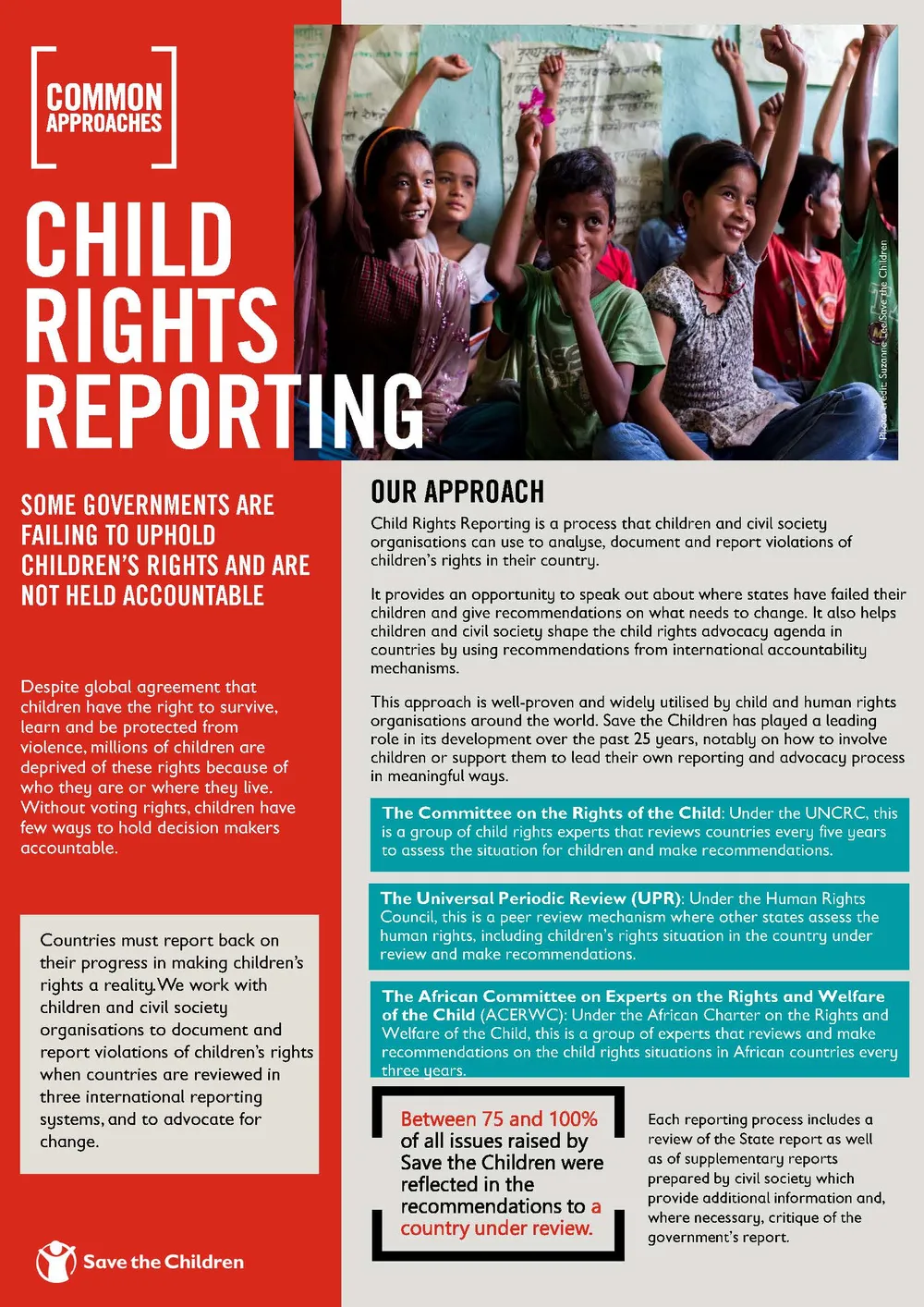 Child Rights Reporting Common Approach 2-Pager