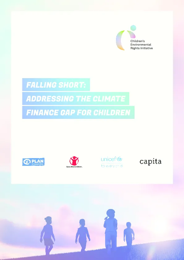 Falling Short: Addressing the climate finance gap for children