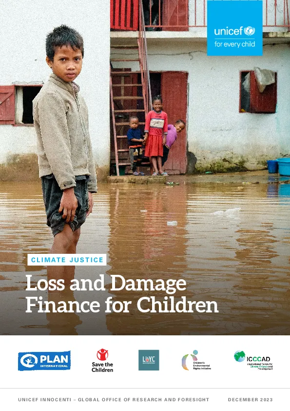 Loss and Damage Finance for Children | Save the Children’s Resource Centre