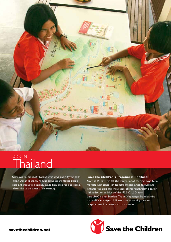 Risk Reduction Country Profile: Disaster Risk Reduction in Thailand