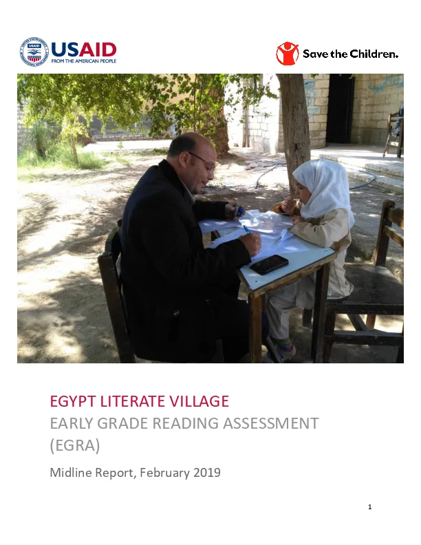 Egypt Literate Village: Early Grade Reading Assessment (EGRA) 2019
