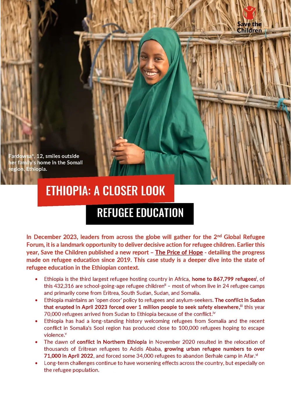Ethiopia: A Closer look, refugee education