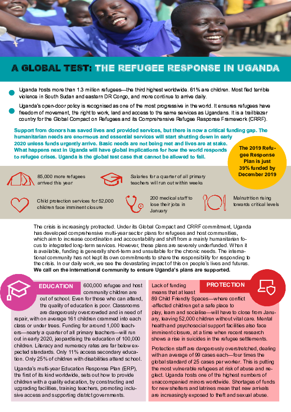 A Global Test: The refugee response in Uganda | Save the Children’s ...