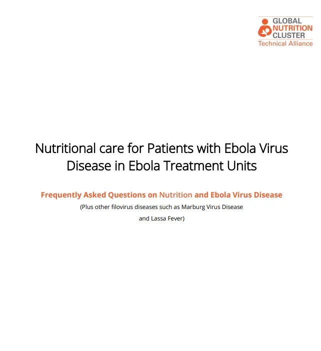Frequently Asked Questions on Nutrition and Ebola Virus Disease Series Thumbnail