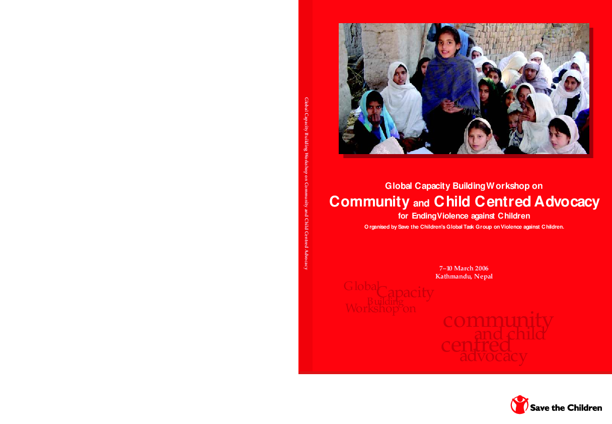 Global Capacity Building Workshop on Community and Child Centred ...