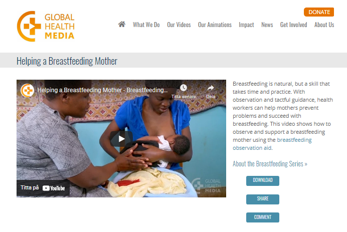 Helping a breastfeeding mother