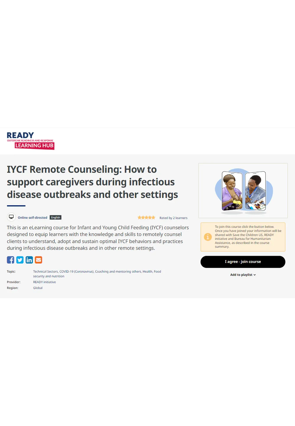 IYCF Remote Counseling How to support caregivers during infectious disease outbreaks and other settings thumbnail