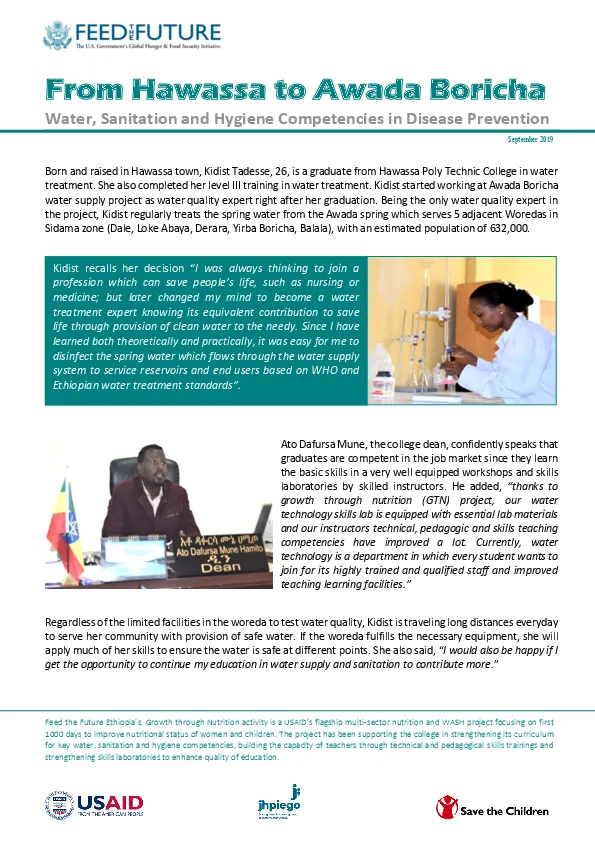 From Hawassa to Awada Boricha: Water, sanitation, and hygiene competencies in disease prevention