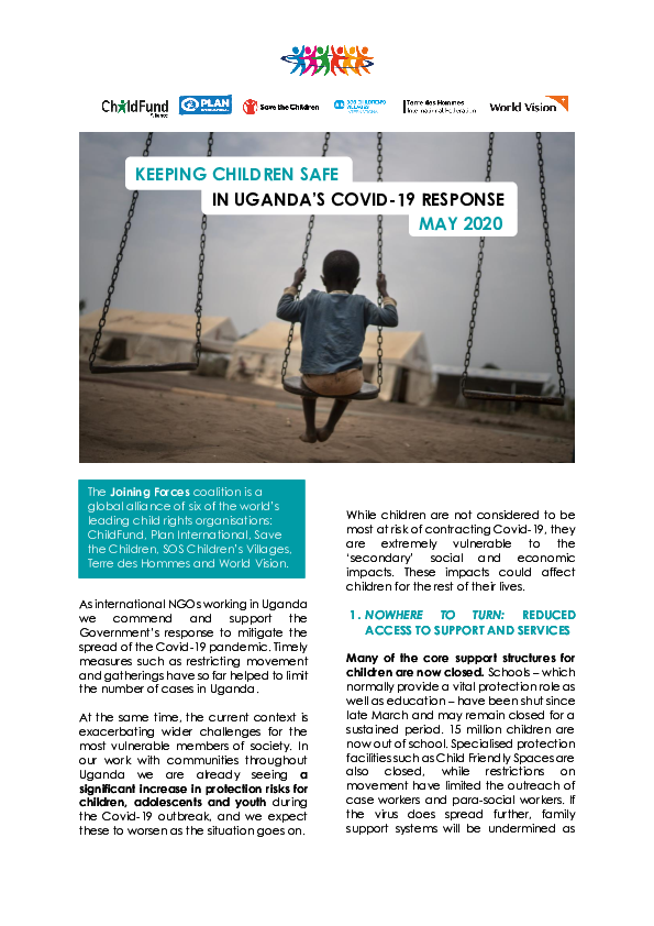 Keeping Children Safe in Uganda's Covid-19 Response - Save the Children ...