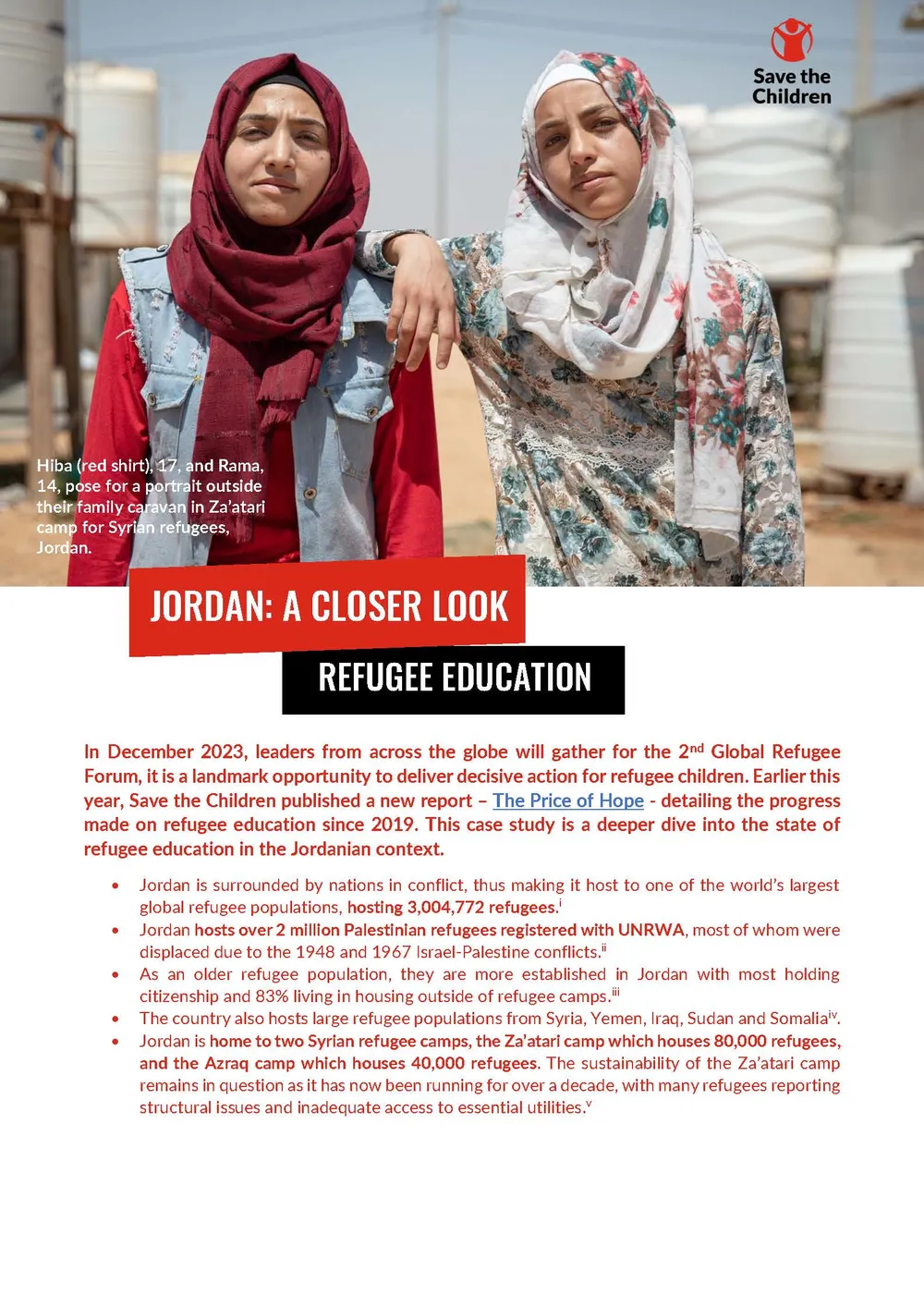 Jordan: A Closer look, refugee education