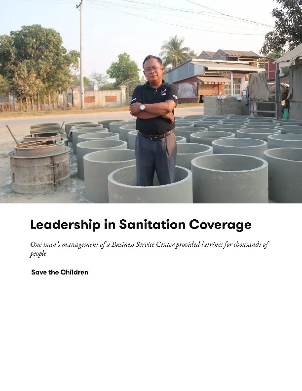 Leadership in Sanitation Coverage: One man's management of a business service center provided latrines for thousands of people
