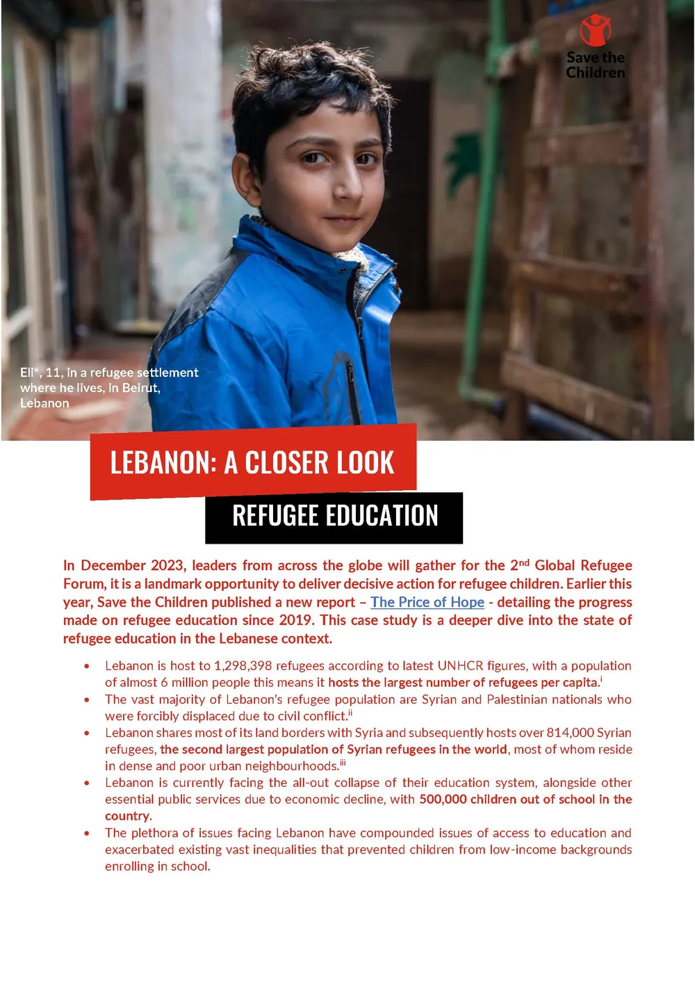 Lebanon: A Closer look, refugee education