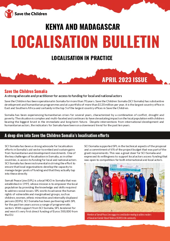 Kenya and Madagascar: Localisation Bulletin: Localisation in practice: April 2023 Issue