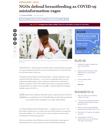 NGO defend breastfeeding