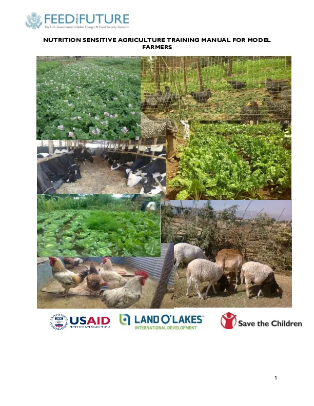 Nutrition Sensitive Agriculture Model Farmer Training Manual