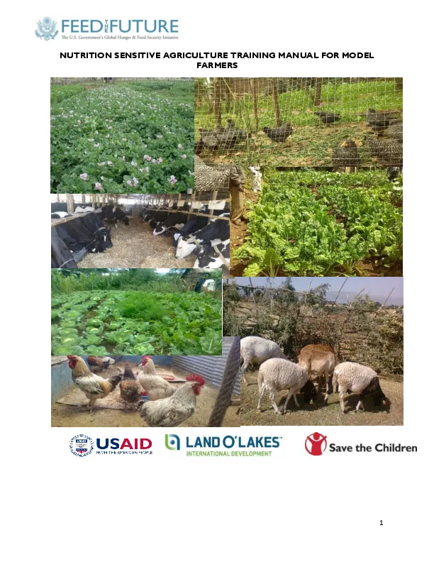 Nutrition Sensitive Agriculture Model Farmer Training Facilitator’s Guide