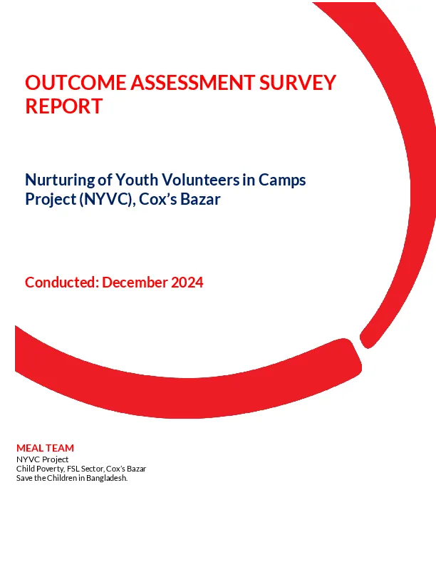 Nurturing of Youth Volunteers in Camps Project (NYVC), Cox’s Bazar, Bangladesh