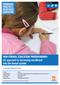 Promising Practices in Refugee Education: Non-formal education programming: An approach to increasing enrollment into the formal system