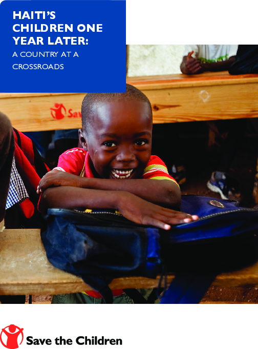 Haiti's children one year later: A country at a crossroads
