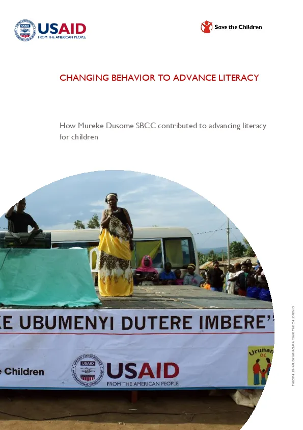 Changing Behavior to Advance Literacy: How Mureke Dusome Social and Behaviour Change Communication (SBCC) contributed to advancing literacy for children