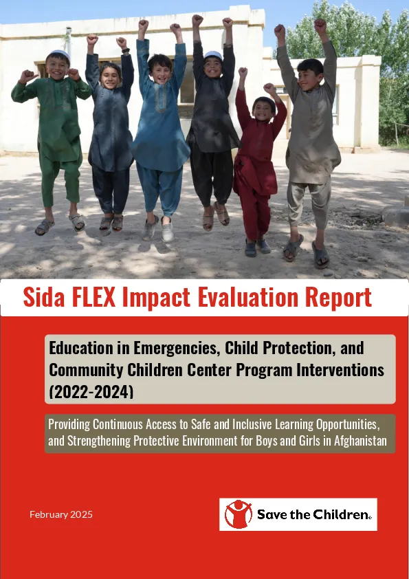 Sida FLEX Impact Evaluation Report: Education in emergencies, child protection, and community children center program interventions (2022-2024)