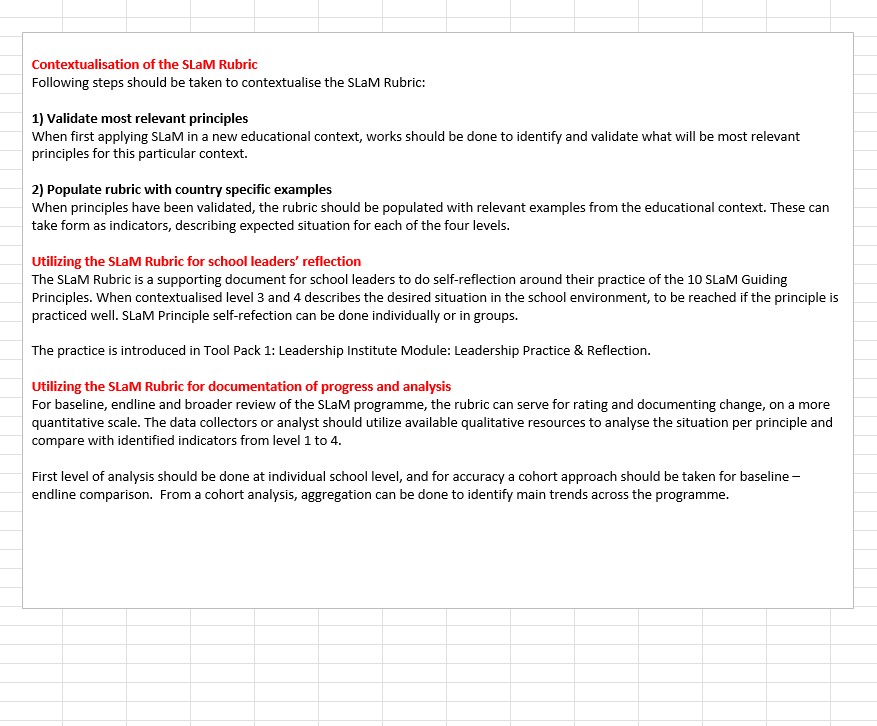 SLAM principles Rubric Template