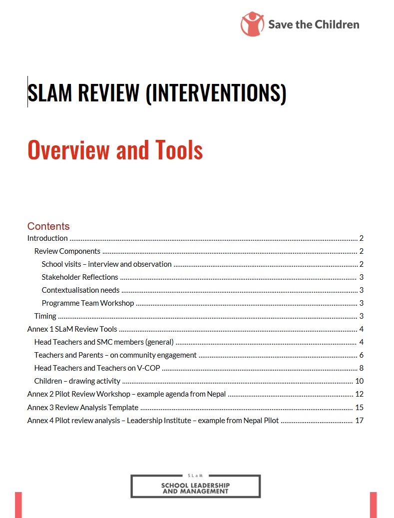 SLaM Review Overview and Tools