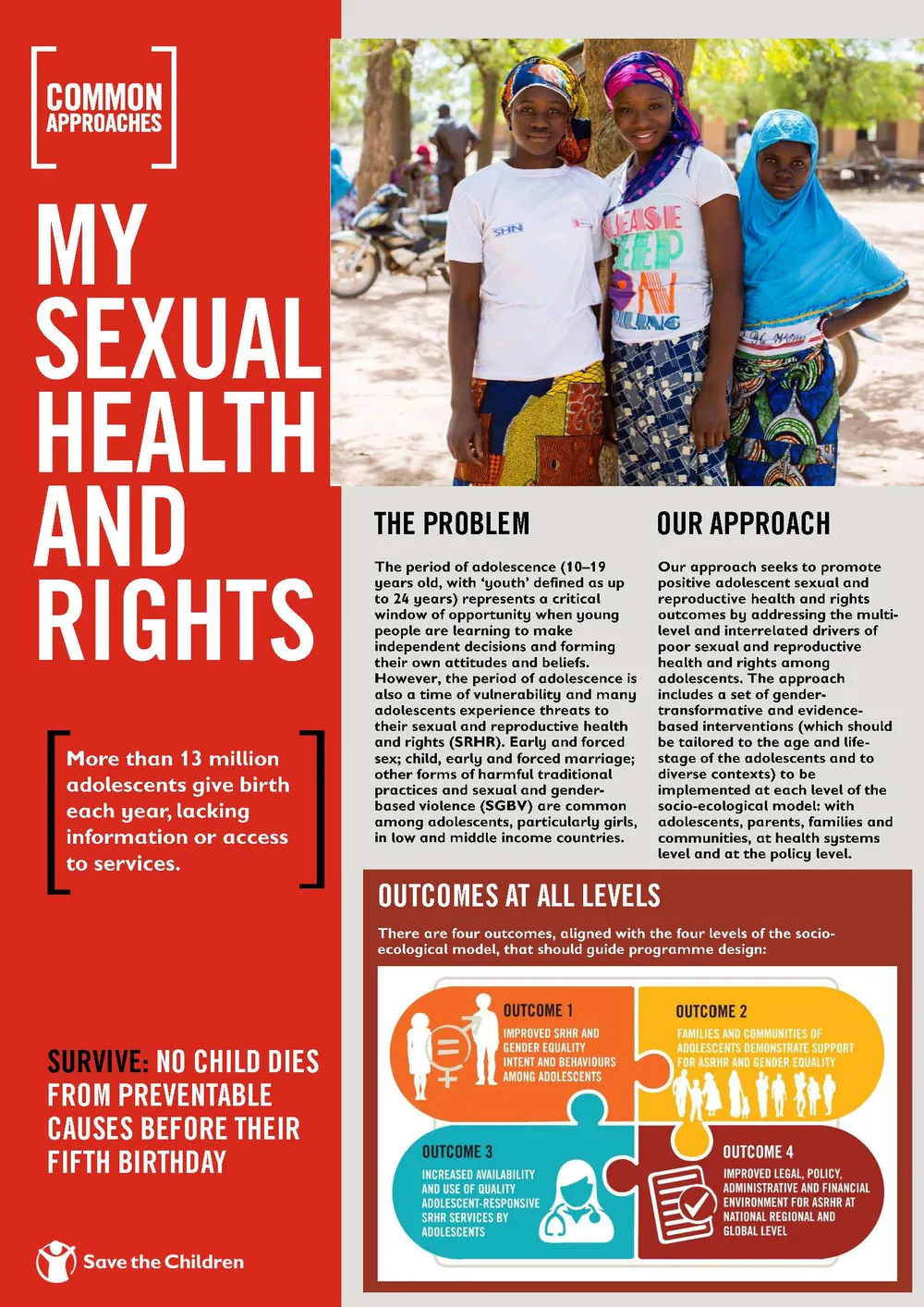 Save the Children Common Approach My Sexual Health and Rights Two