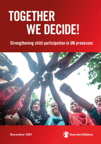 Together We Decide: Strengthening child participation in UN processes