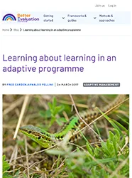 Toolkit 4—38. Learning about learning in an adaptive programme