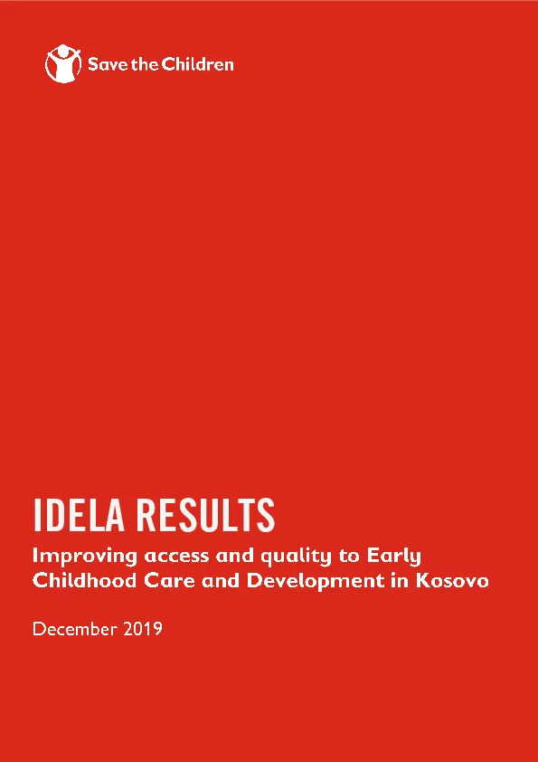 Understanding Access and Quality in Kosovo’s Early Childhood
