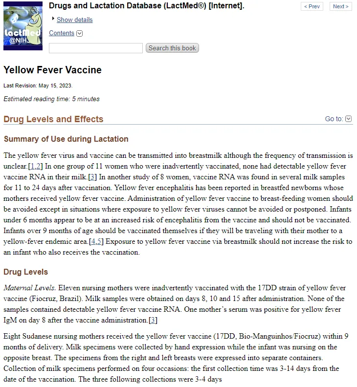 Yellow Vaccine and Breastfeeding thumbnail