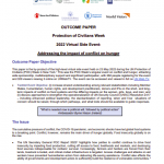 Outcome Paper: Addressing the impact of conflict on hunger