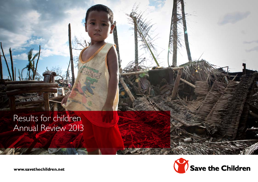 Results for Children: Save the Children Annual Review 2013