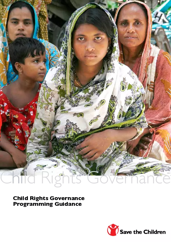 Child Rights Governance Programming Guidance. Save the Children’s Child Rights Governance Global Initiative (CRGI) thumbnail
