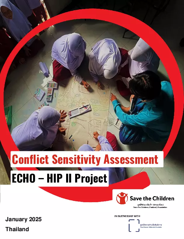 Conflict Sensitivity Assessment: ECHO HIP II Thailand 2025 thumbnail