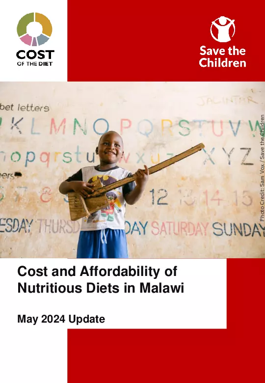 Cost and Affordability of Nutritious Diets in Malawi: December 2023 Update thumbnail