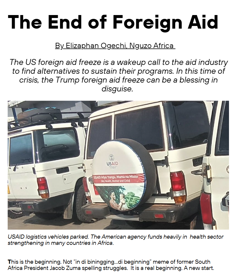 End of Foreign Aid