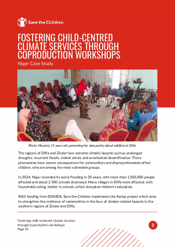 Fostering Child-centred Climate Services through Coproduction Workshops – Niger Case Study thumbnail