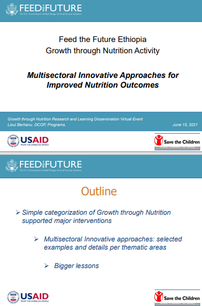 Multisectoral Innovative Approaches for Improved Nutrition Outcomes