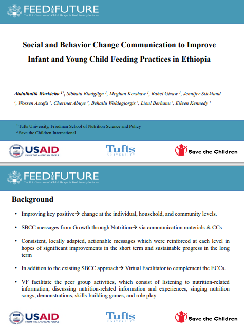 Social and Behavior Change Communication to Improve Infant and Young Child Feeding Practices in Ethiopia