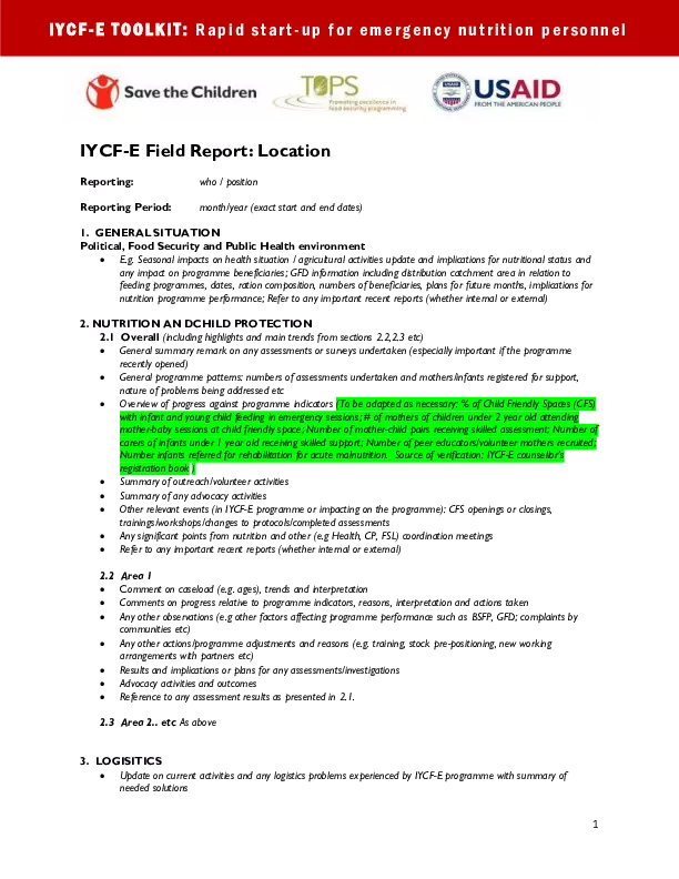 Guidelines for IYCF Counselling Supervision thumbnail