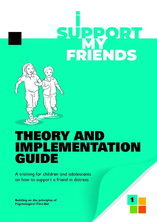 I Support My Friends: A training for children and adolescents on how to support a friend in distress thumbnail