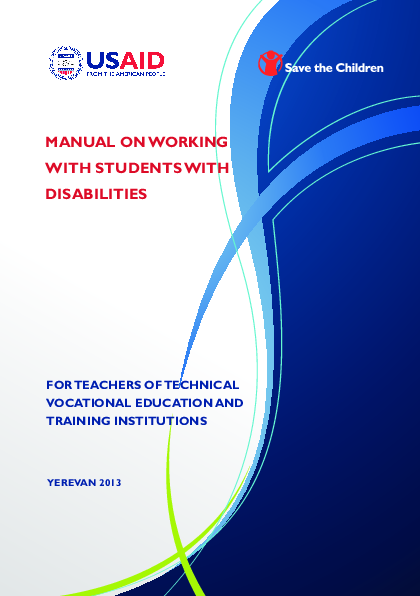 Manual for Working with Students with Disabilities: For teachers of technical vocational education and training institutions