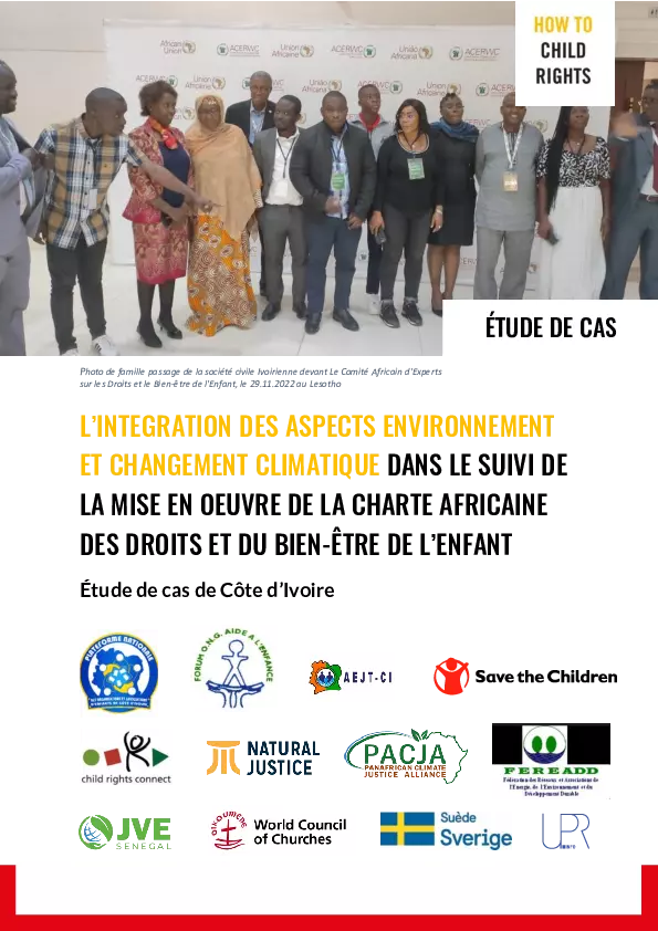 L’intégration des aspects environnement et changement climatique dans le suivi de la mise en œuvre de la charte africaine des droits et du bien-être de l’enfant